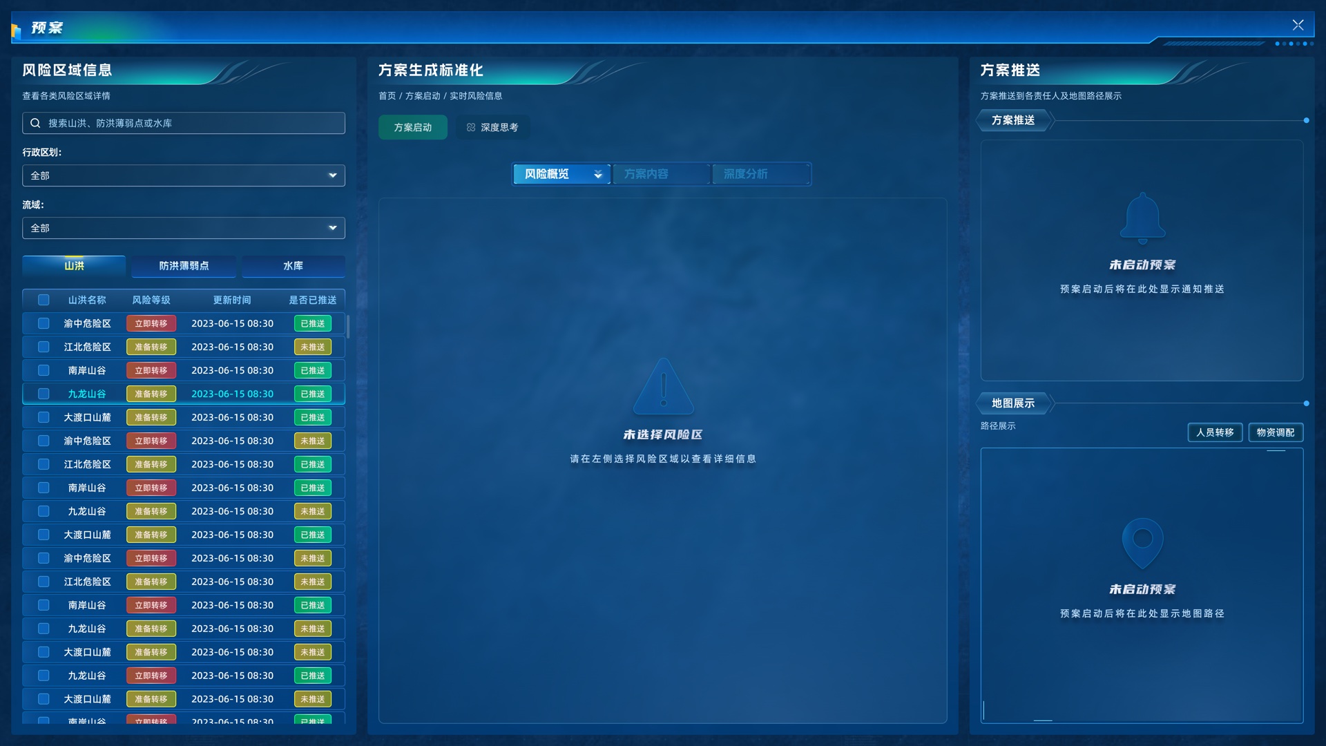 山洪预案生成